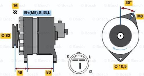 BOSCH 0 986 045 001 - Laturi inparts.fi