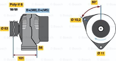 BOSCH 0 986 045 191 - Laturi inparts.fi