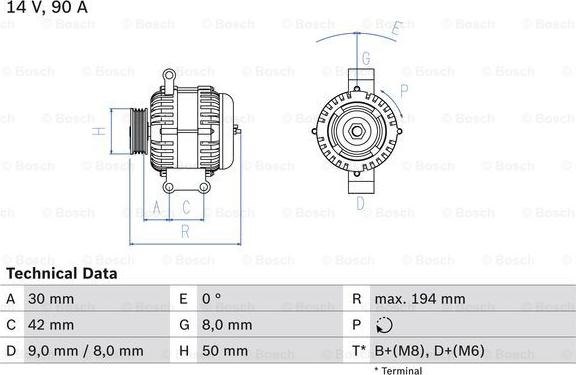 BOSCH 0 986 045 181 - Laturi inparts.fi