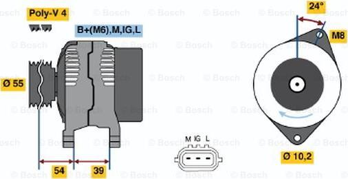 BOSCH 0 986 045 851 - Laturi inparts.fi