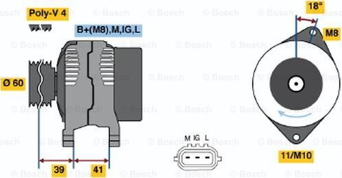 BOSCH 0 986 045 811 - Laturi inparts.fi