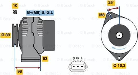 BOSCH 0 986 045 881 - Laturi inparts.fi