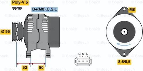 BOSCH 0 986 045 741 - Laturi inparts.fi