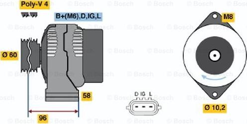 BOSCH 0 986 045 781 - Laturi inparts.fi