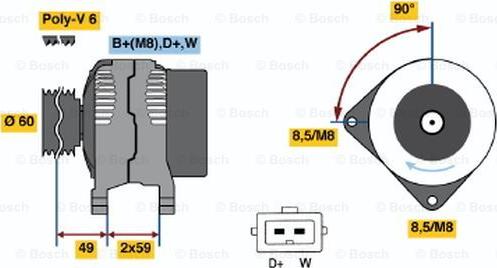 BOSCH 0 986 046 460 - Laturi inparts.fi