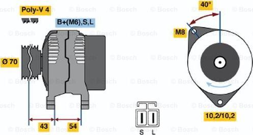 BOSCH 0 986 046 411 - Laturi inparts.fi