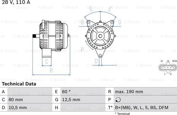 BOSCH 0 986 046 590 - Laturi inparts.fi