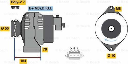 BOSCH 0 986 046 541 - Laturi inparts.fi