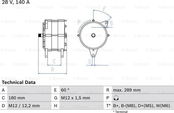 BOSCH 0 986 046 550 - Laturi inparts.fi