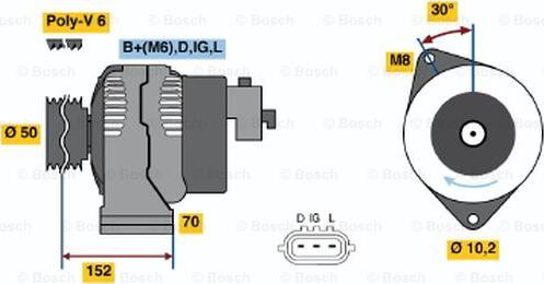 BOSCH 0 986 046 531 - Laturi inparts.fi