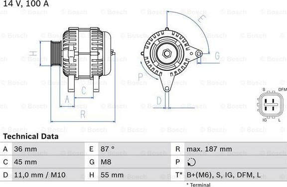 BOSCH 0 986 046 120 - Laturi inparts.fi