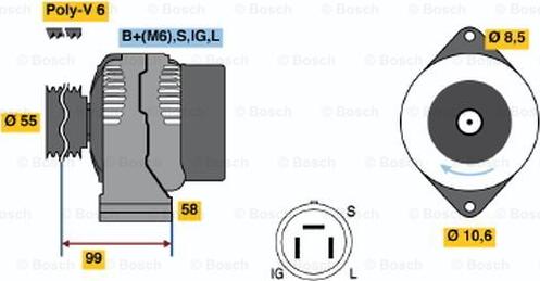 BOSCH 0 986 046 391 - Laturi inparts.fi