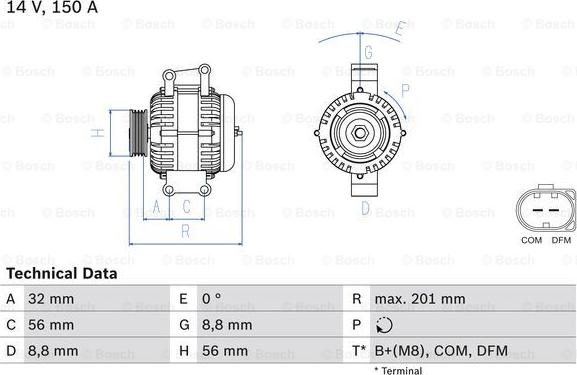 BOSCH 0 986 046 300 - Laturi inparts.fi