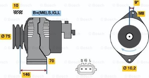 BOSCH 0 986 046 381 - Laturi inparts.fi