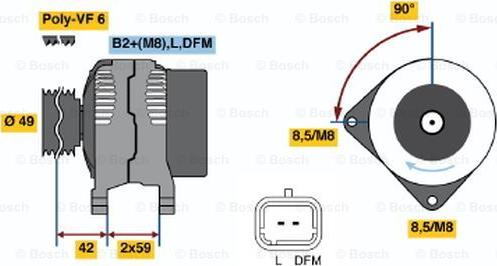 BOSCH 0 986 046 280 - Laturi inparts.fi