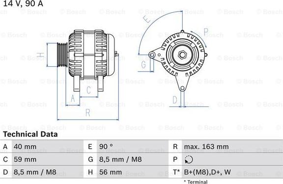 BOSCH 0 986 040 940 - Laturi inparts.fi