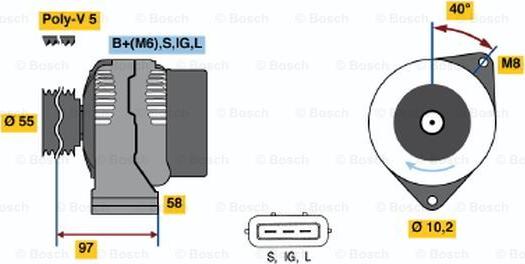 BOSCH 0 986 040 960 - Laturi inparts.fi