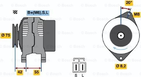 BOSCH 0 986 040 551 - Laturi inparts.fi