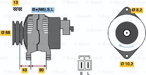 BOSCH 0 986 040 561 - Laturi inparts.fi