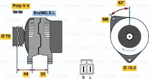 BOSCH 0 986 040 521 - Laturi inparts.fi