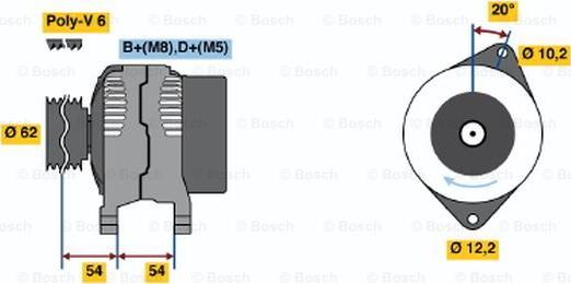 BOSCH 0 986 040 691 - Laturi inparts.fi