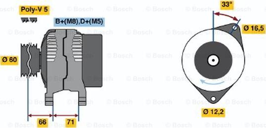 BOSCH 0 986 040 621 - Laturi inparts.fi