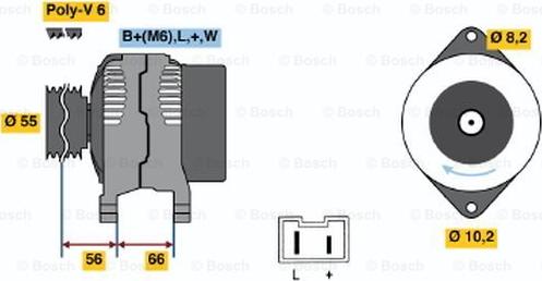 BOSCH 0 986 040 091 - Laturi inparts.fi