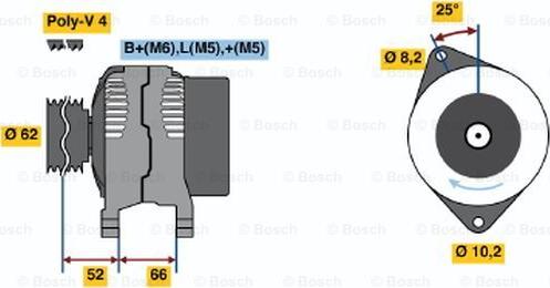 BOSCH 0 986 040 061 - Laturi inparts.fi