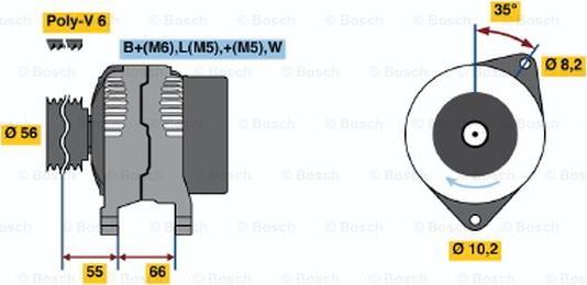 BOSCH 0 986 040 001 - Laturi inparts.fi