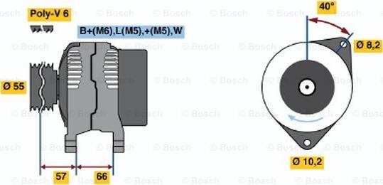 BOSCH 0 986 040 081 - Laturi inparts.fi