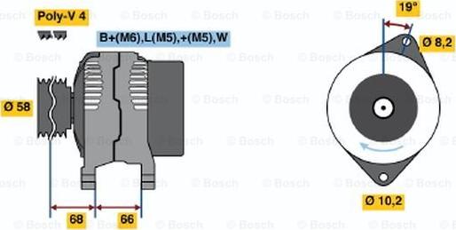 BOSCH 0 986 040 101 - Laturi inparts.fi