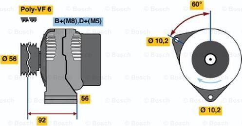 BOSCH 0 986 040 170 - Laturi inparts.fi