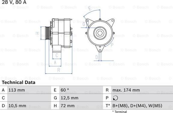 BOSCH 0 986 040 260 - Laturi inparts.fi