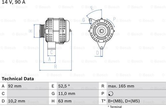 BOSCH 0 986 040 210 - Laturi inparts.fi