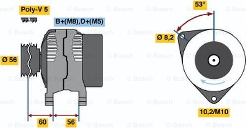 BOSCH 0 986 040 231 - Laturi inparts.fi