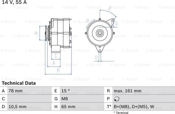 BOSCH 0 986 041 630 - Laturi inparts.fi