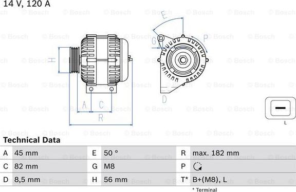 BOSCH 0 986 041 150 - Laturi inparts.fi