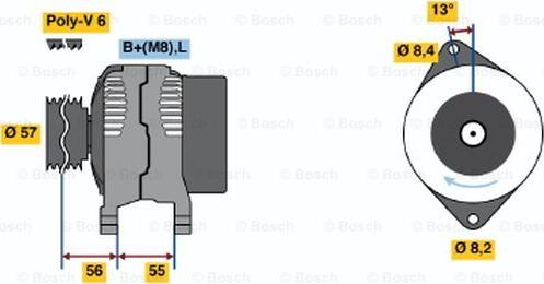 BOSCH 0 986 041 100 - Laturi inparts.fi