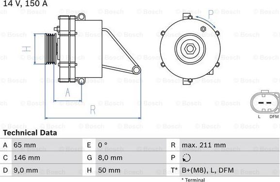 BOSCH 0 986 041 760 - Laturi inparts.fi