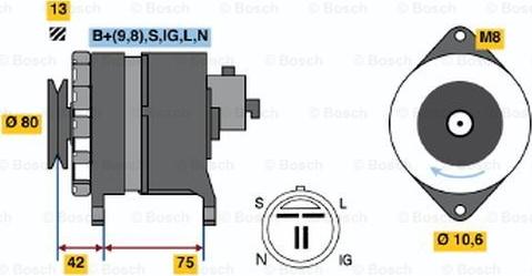 BOSCH 0 986 041 781 - Laturi inparts.fi