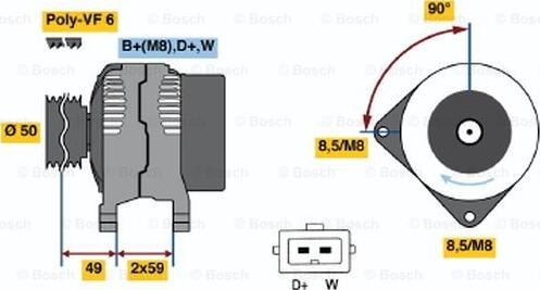 BOSCH 0 986 048 950 - Laturi inparts.fi