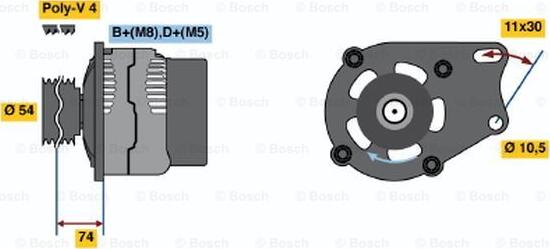 BOSCH 0 986 048 630 - Laturi inparts.fi