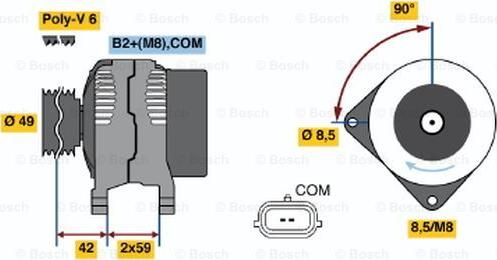 BOSCH 0 986 048 060 - Laturi inparts.fi