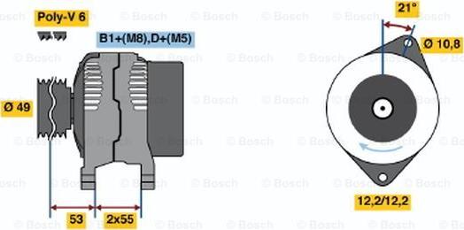 BOSCH 0 986 048 030 - Laturi inparts.fi