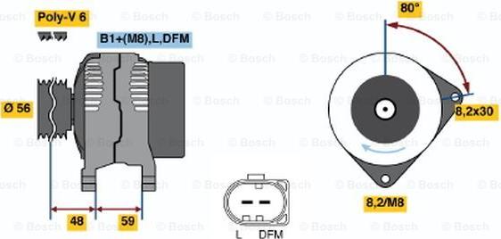 BOSCH 0 986 048 160 - Laturi inparts.fi