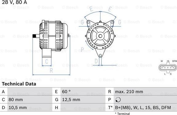 BOSCH 0 986 048 100 - Laturi inparts.fi