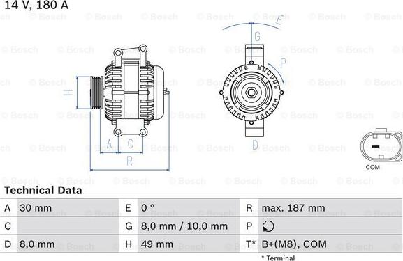 BOSCH 0 986 048 820 - Laturi inparts.fi