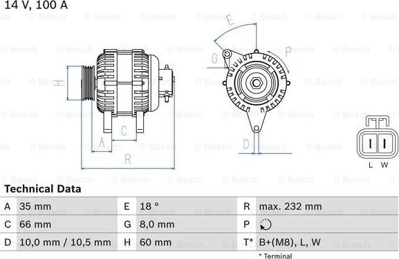 BOSCH 0 986 048 340 - Laturi inparts.fi