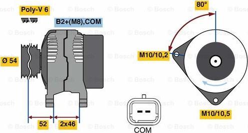 BOSCH 0 986 048 360 - Laturi inparts.fi