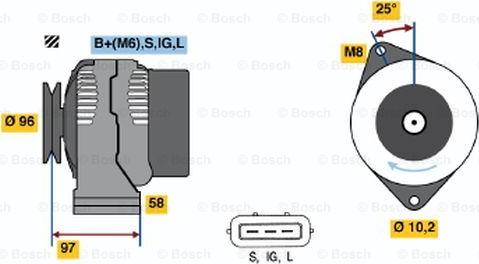 BOSCH 0 986 043 021 - Laturi inparts.fi